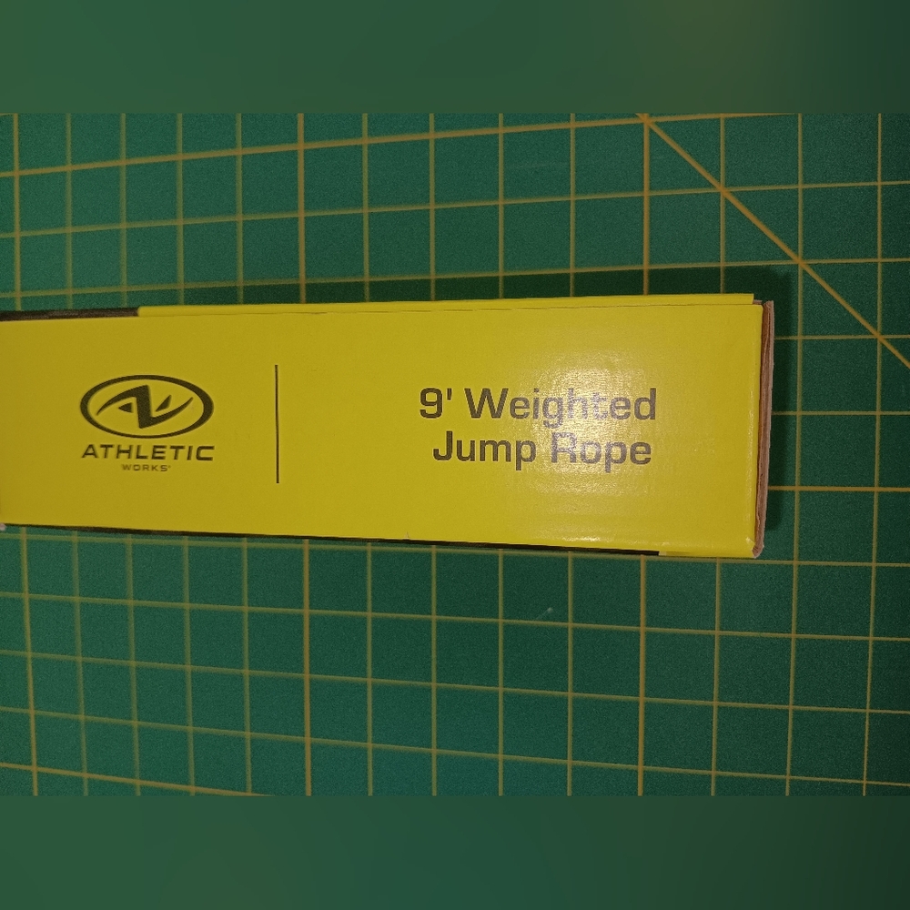 Athletic Works Black 9' Weighted Jump Rope New In Original Box - Picture 3 of 5